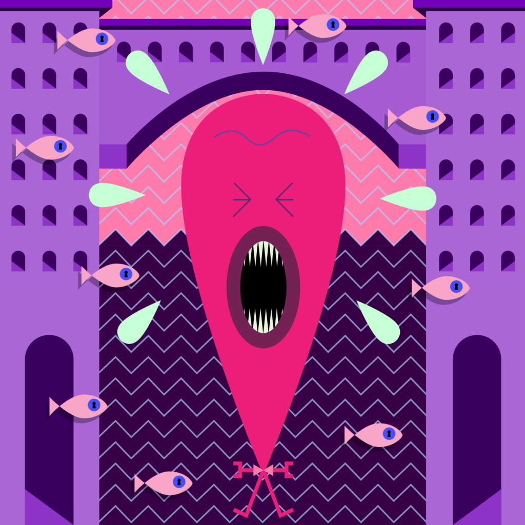 Een dagje aan het strand - Artprint (2019) door Ingmar Spit