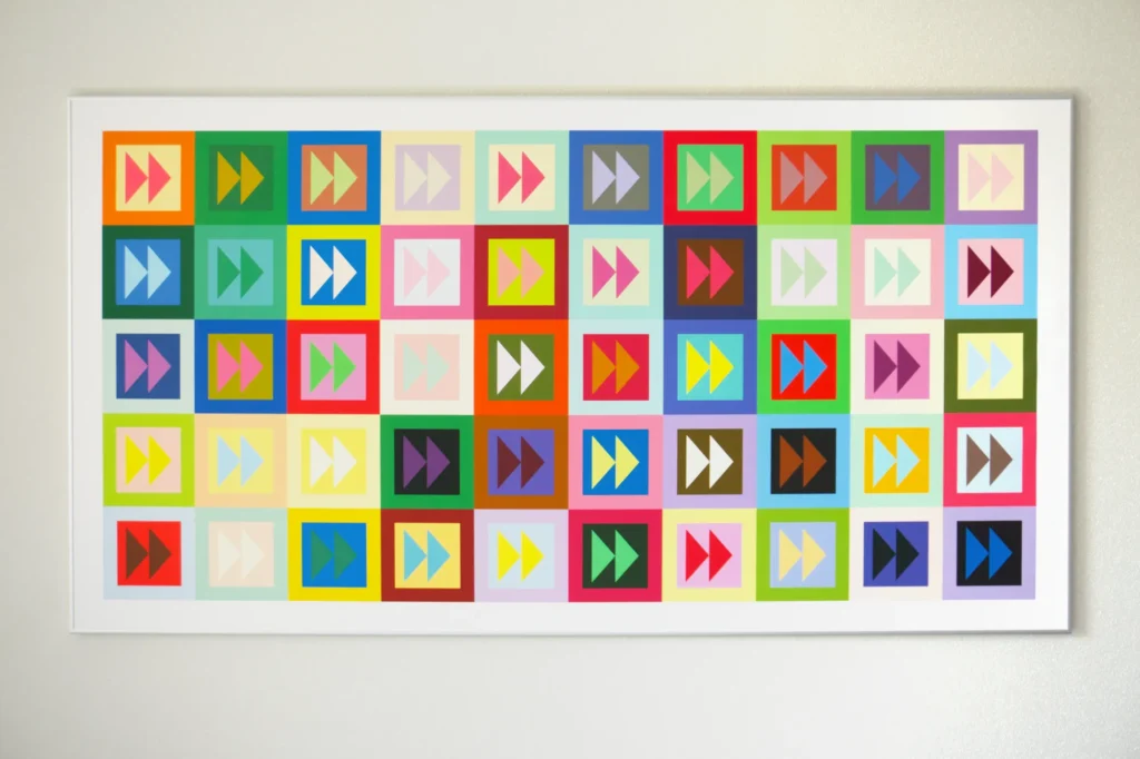 Fast Forward - Fine Art Print op aquarelpapier 150 x 80 cm in lijst